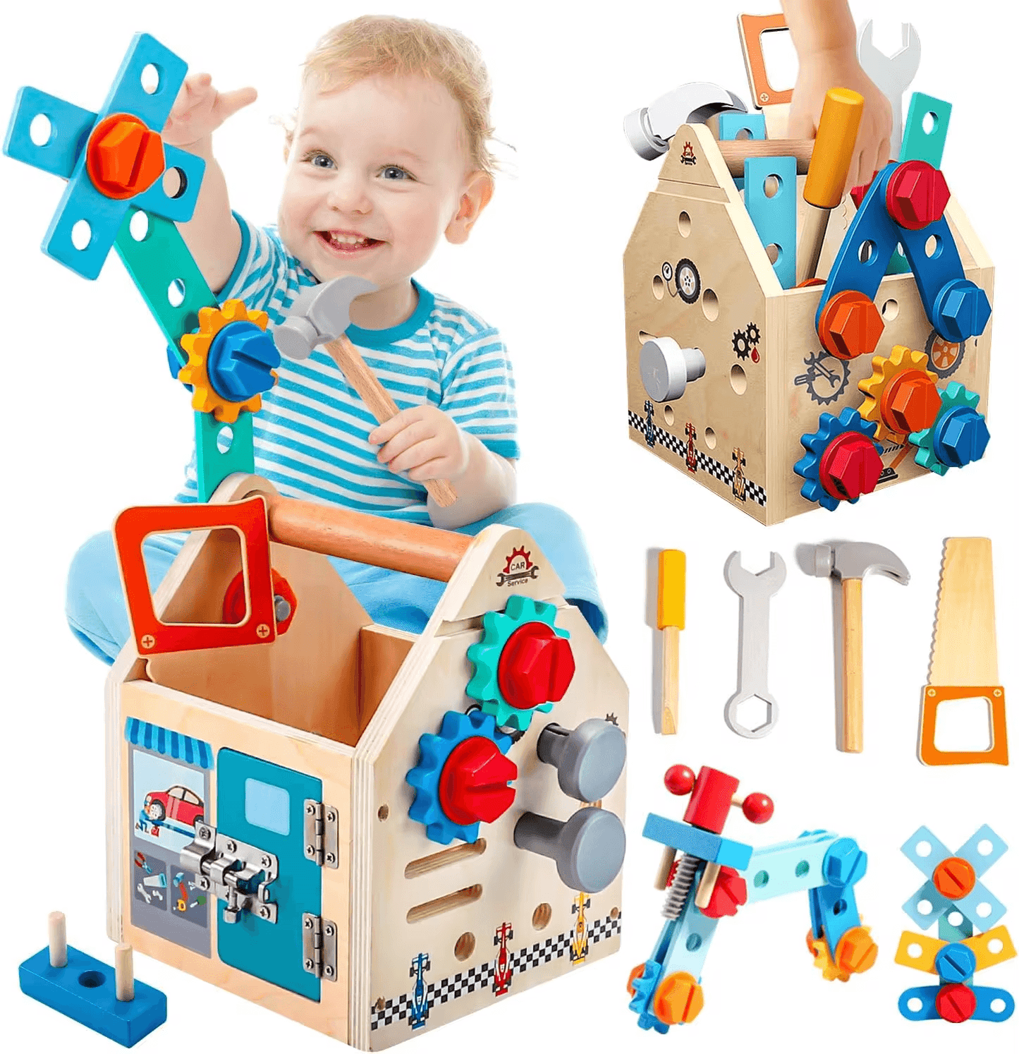 Wooden Toolbox - Kiddo-show